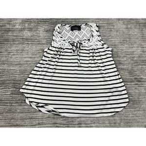 Say Anything Top Womens Small Striped Sleeveless Made in USA